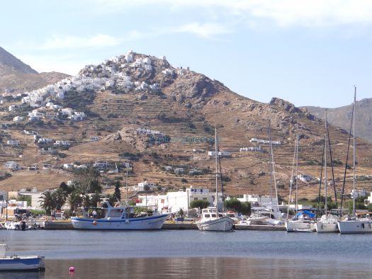 Pano Chora is built on a hill above Livadi