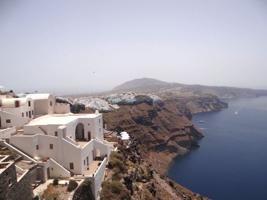 View from Imerovigli to Fira
